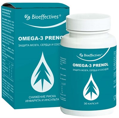 Биоэффектив Omega-3 Prenol -- Омега-3 Пренол 30 капсул 3067 - фото 6320